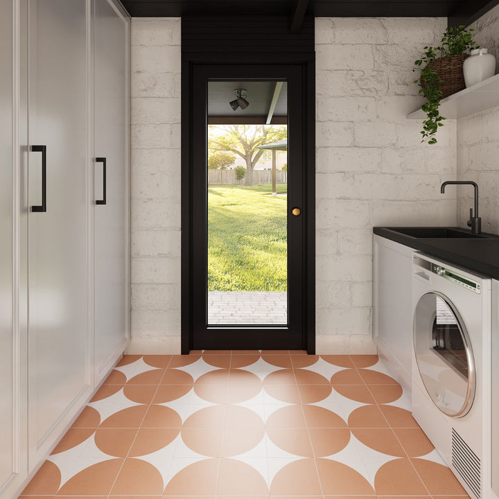 Stacy Garcia Maddox Deco Terracotta 8x8 Matte Porcelain Tile