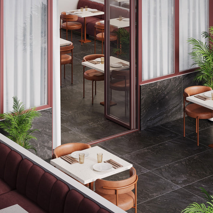 Santo Charcoal Black 24x48 Matte Porcelain Tile - Lux Tile