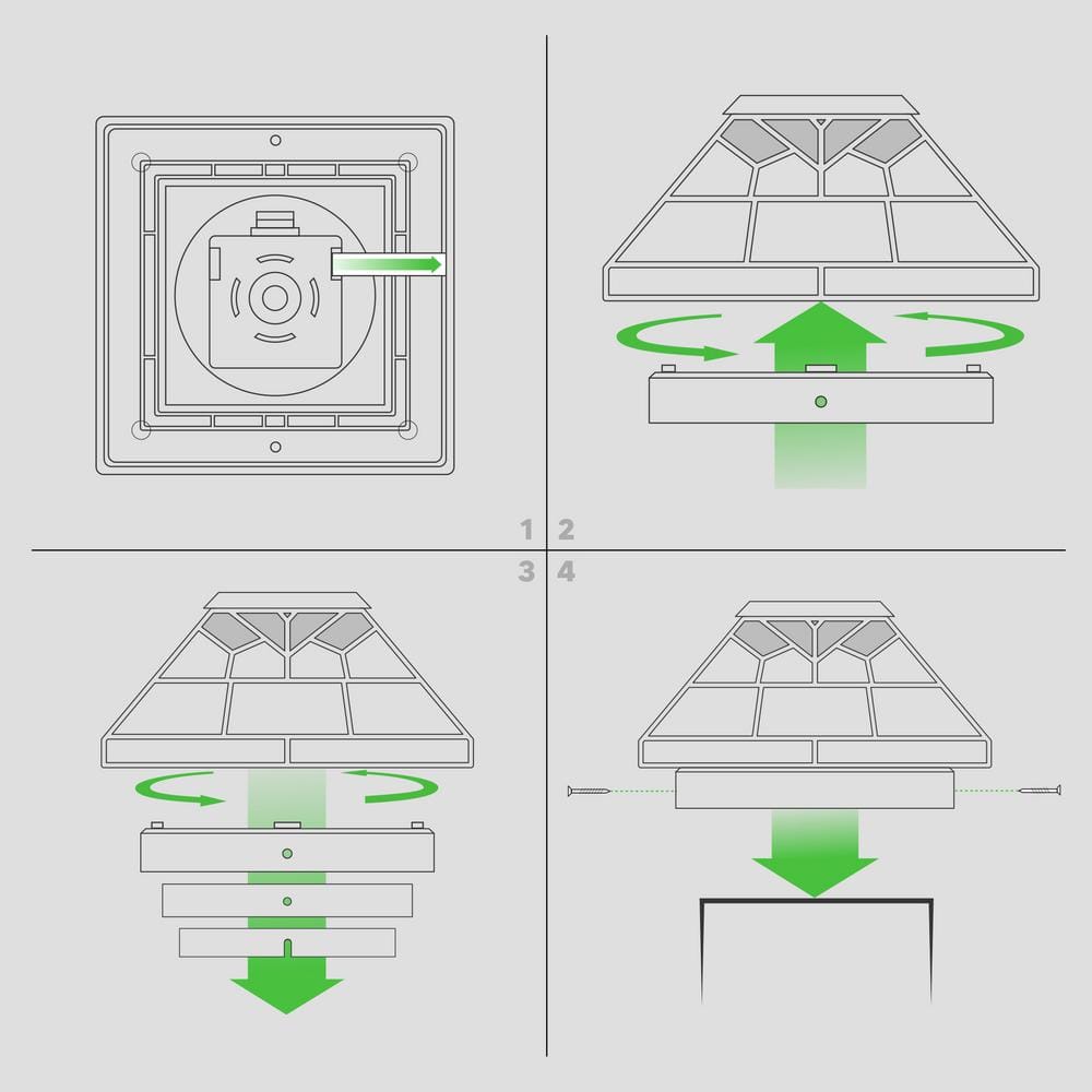 CLASSY CAPS Wellington 4 in. x 4 in./ 5 in. x 5 in. Outdoor Stain Glass Solar Post Cap (2-Pack)