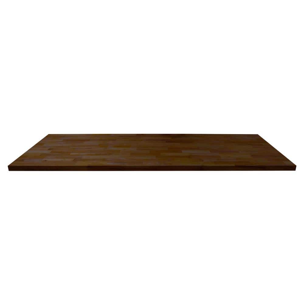 MSI 6 ft. L x 25 in. D x 1.5 in. T Finished Hevea Butcher Block Standard Countertop in Brown With Eased Edge