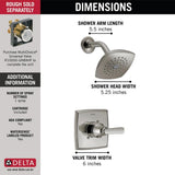 Delta Ashlyn Stainless 1-Handle Shower Faucet Trim Kit (Valve Not Included)