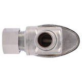SharkBite Chrome 1/2-in PEX Barb x 3/8-in OD Compression Quarter Turn Angle Valve