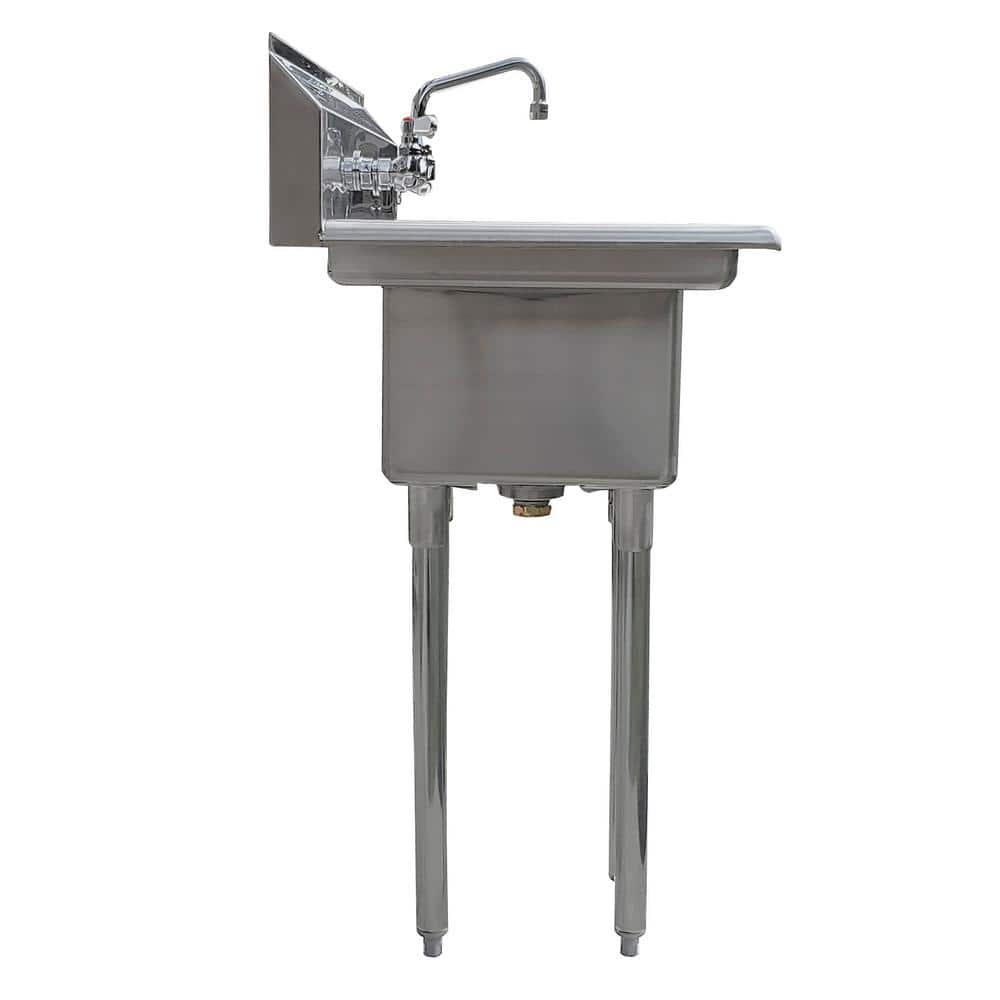 AMGOOD 20x30 Stainless Steel Utility Sink with Drainboards & Faucet