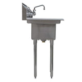 AMGOOD 20x30 Stainless Steel Utility Sink with Drainboards & Faucet