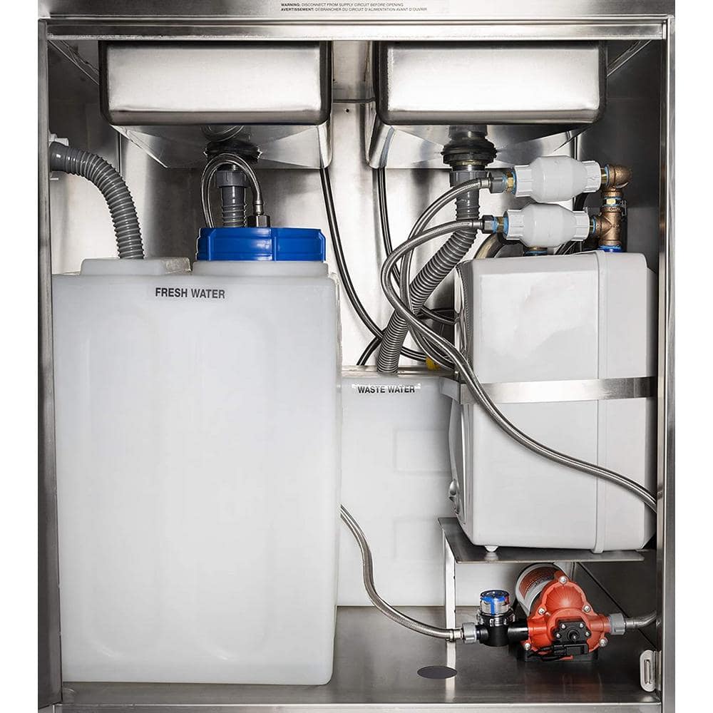 Ancaster Food Equipment 32 in. x 29.25 in. Stainless Steel Portable Sink Hand Wash Station