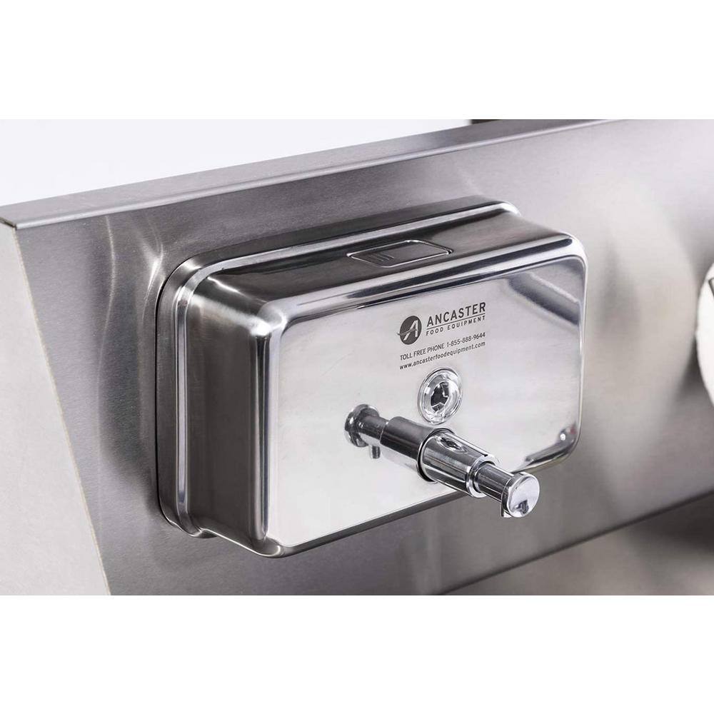 Ancaster Food Equipment Stainless Steel Triple Basin Portable Sink Hand Wash Station