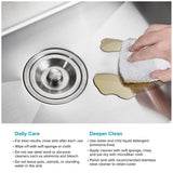 LORDEAR 21 in.W x 18 in. D x 12 in. H Stainless Steel Undermount Single Bowl Laundry/Utility Sink with Accessories