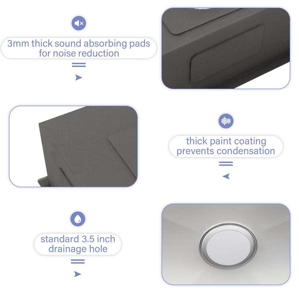 LORDEAR 23-in Undermount Laundry Utility Sink with Accessories - Stainless Steel