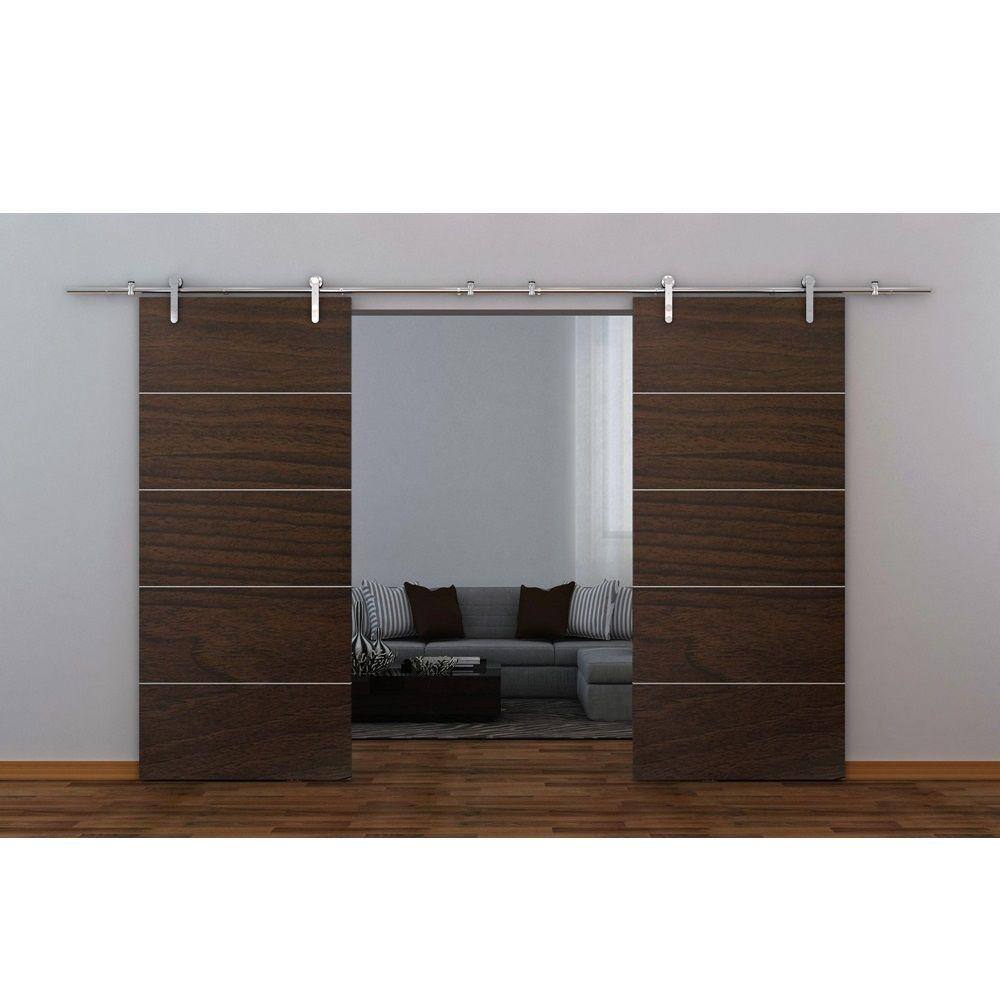 Everbilt 72 in. Stainless Steel Top-Mount Sliding Barn Door Track and Hardware Kit