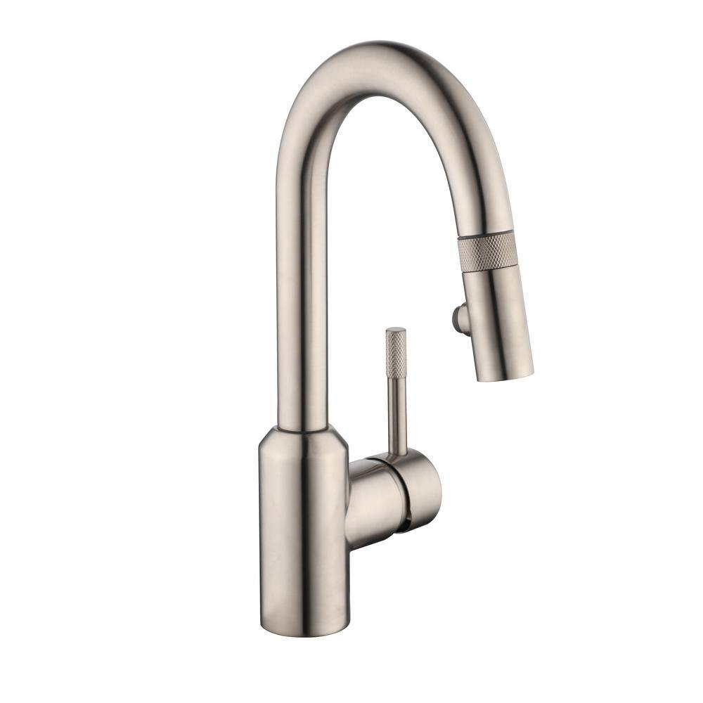 Glacier Bay 2600 Series Single-Handle Pull-Down Sprayer Laundry Faucet in Stainless Steel