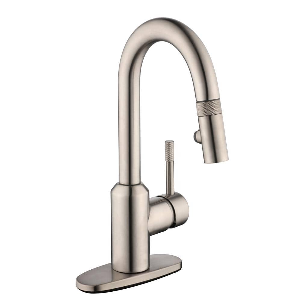 Glacier Bay 2600 Series Single-Handle Pull-Down Sprayer Laundry Faucet in Stainless Steel