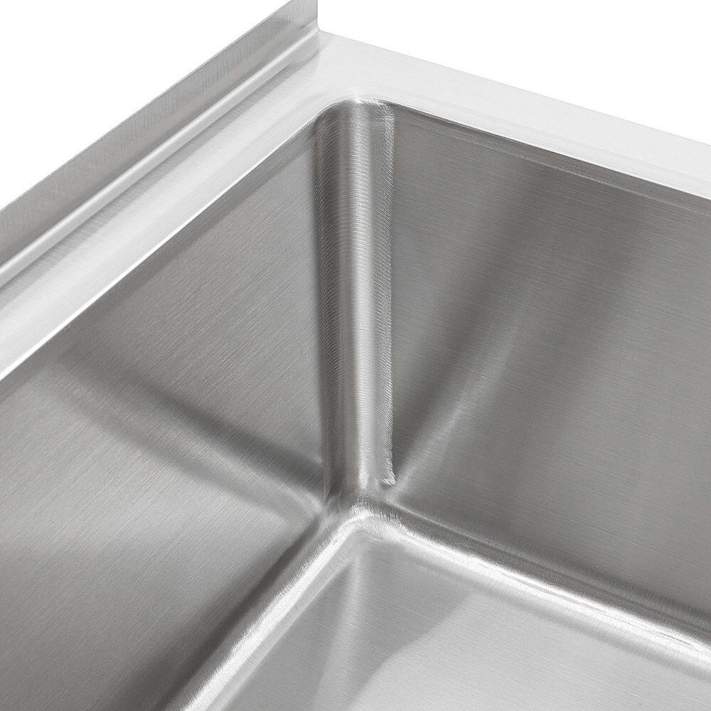 GRIDMANN 24x24x13 Stainless Steel Floor Mop Sink with Backsplash