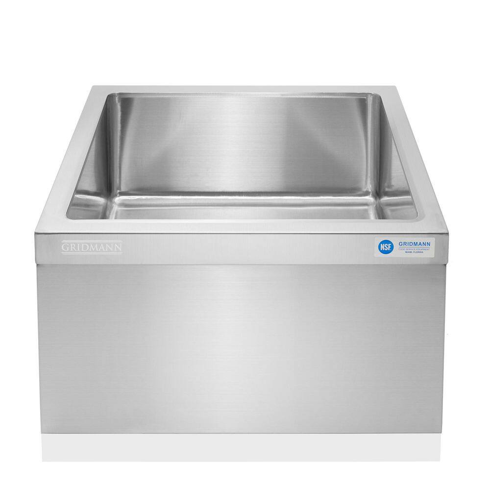 GRIDMANN 19 x 22 Stainless Steel Floor Mop Sink - Commercial Grade
