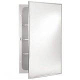 JENSEN Styleline 16 in. W x 20 in. H x 3.75 in. D Recessed Medicine Cabinet in Stainless Steel