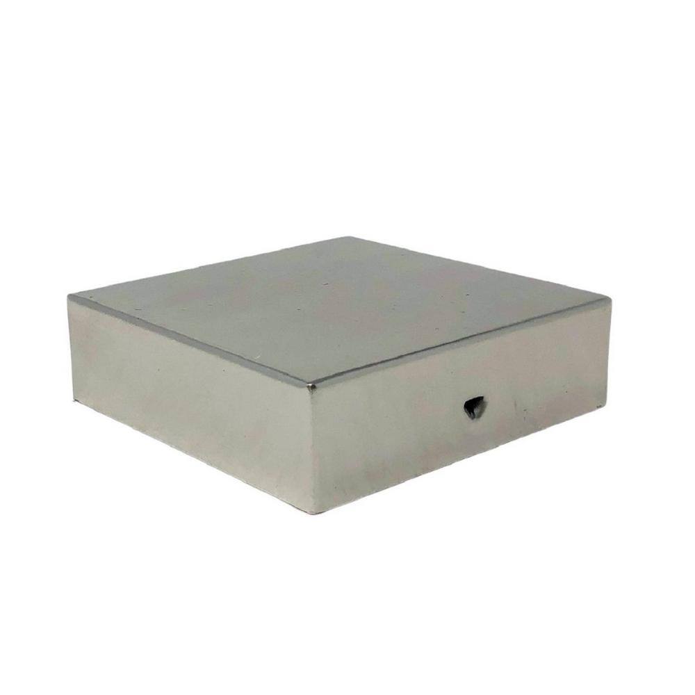 NUVO IRON Eazy-Cap 4 in. x 4 in. Stainless Steel Modern Low-Profile Flat Top Post Cap (Pack of 24)