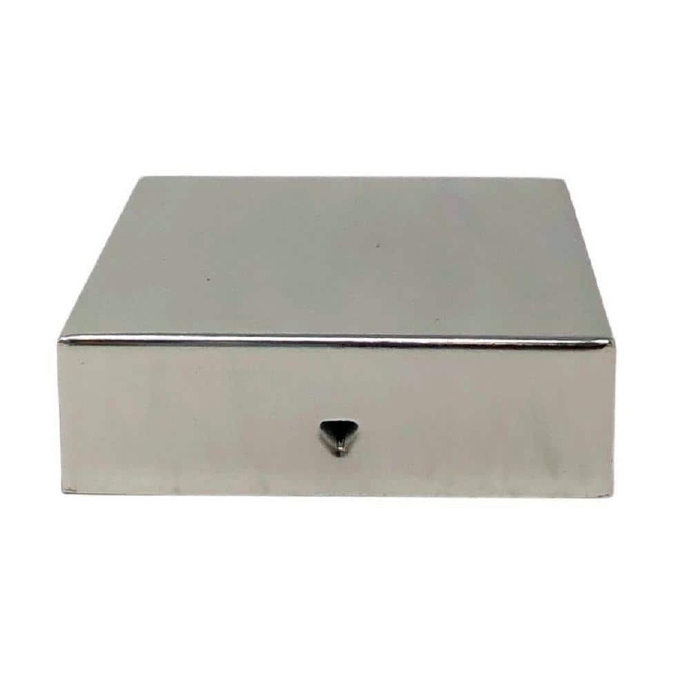 NUVO IRON Eazy-Cap 4 in. x 4 in. Stainless Steel Modern Low-Profile Flat Top Post Cap (Pack of 24)