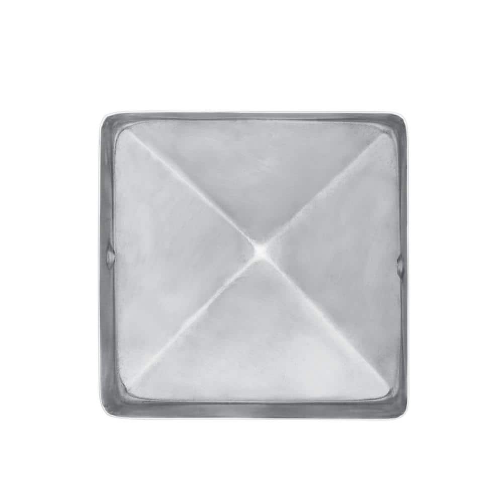 Protectyte 4 in. x 4 in. Stainless Steel Pyramid Slip Over Fence Post Cap (for Rough Cut Post)