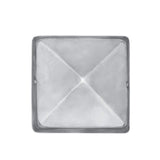 Protectyte 4 in. x 4 in. Stainless Steel Pyramid Slip Over Fence Post Cap (for Rough Cut Post)