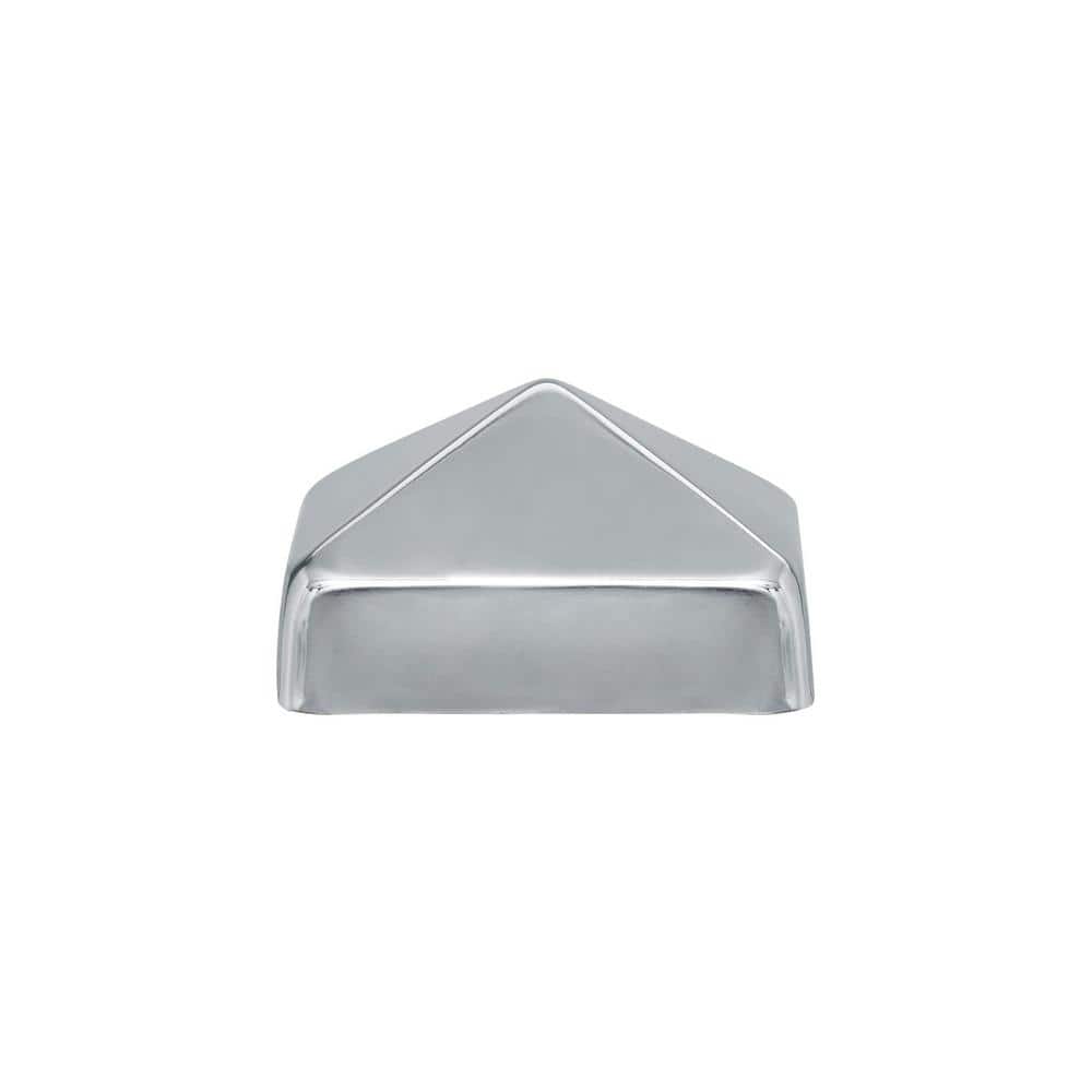 Protectyte 4 in. x 4 in. Stainless Steel Pyramid Slip Over Fence Post Cap (for Rough Cut Post)