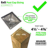 Protectyte 5 in. x 5 in. Stainless Steel Pyramid Slip Over Fence Post Cap