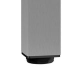 Richelieu 3-15/16 in. Stainless Steel Square Furniture Legs with Leveling Glide (4-Pack)