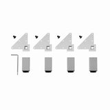 Richelieu 3-15/16 in. Stainless Steel Square Furniture Legs with Leveling Glide (4-Pack)