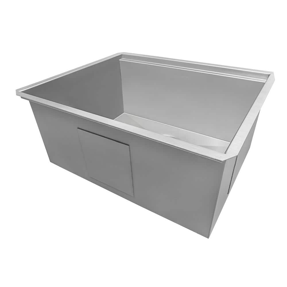 Ruvati Alto 27-Inch Undermount 16 Gauge Stainless Steel Deep Laundry Utility Workstation Sink