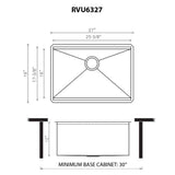 Ruvati Alto 27-Inch Undermount 16 Gauge Stainless Steel Deep Laundry Utility Workstation Sink
