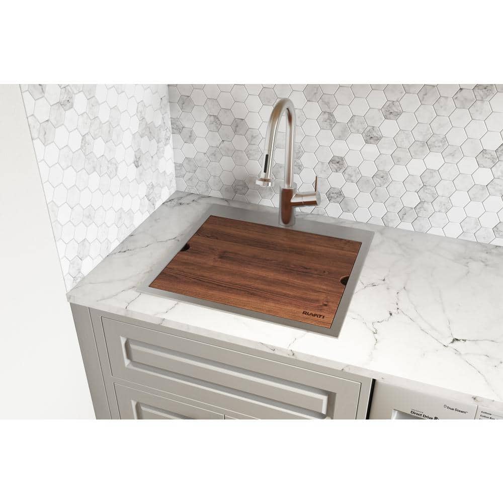 Ruvati Alto 21" x 20" x 12" Stainless Steel Deep Laundry Utility Sink