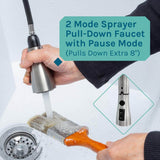TEHILA 25x21.5 ABS Plastic Freestanding Utility Sink with Stainless Faucet & Soap Dispenser
