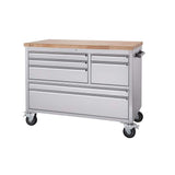 TRINITY 48 in. W x 26 in. D 7-Drawer Stainless Steel Workbench with Storage