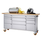 TRINITY PRO 72 in. W x 19 in. D 12-Drawer Rolling Workbench with Storage