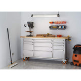 TRINITY PRO 72 in. W x 19 in. D 12-Drawer Rolling Workbench with Storage