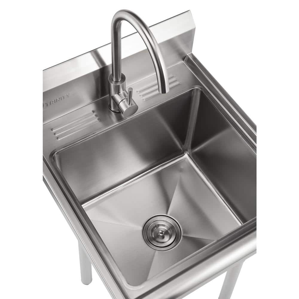TRINITY 21.5 in. Stainless Steel Utility Sink NSF Certified