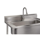 TRINITY Stainless Steel Utility Sink with Pull-Out Faucet
