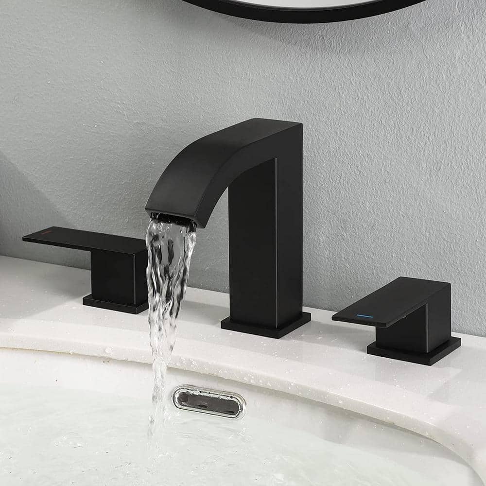 Unbranded Commercial Metering Double Handle Bathroom Sink Faucet in Stainless Steel