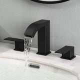 Unbranded Commercial Metering Double Handle Bathroom Sink Faucet in Stainless Steel