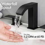 Unbranded Commercial Metering Double Handle Bathroom Sink Faucet in Stainless Steel