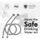 Stainless Steel Commercial Metering Double Handle Bathroom Sink Faucet