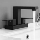 Stainless Steel Commercial Metering Double Handle Bathroom Sink Faucet