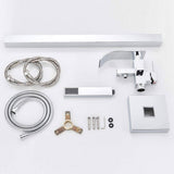 Unbranded Commercial Metering Single Handle Bathroom Sink Faucet in Stainless Steel