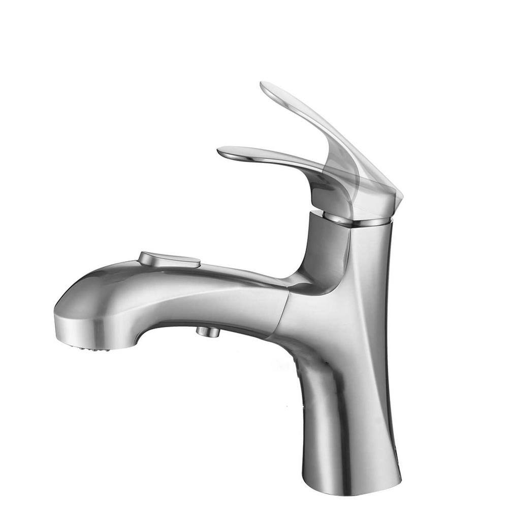 Unbranded Commercial Metering Single Handle Bathroom Sink Faucet in Stainless Steel