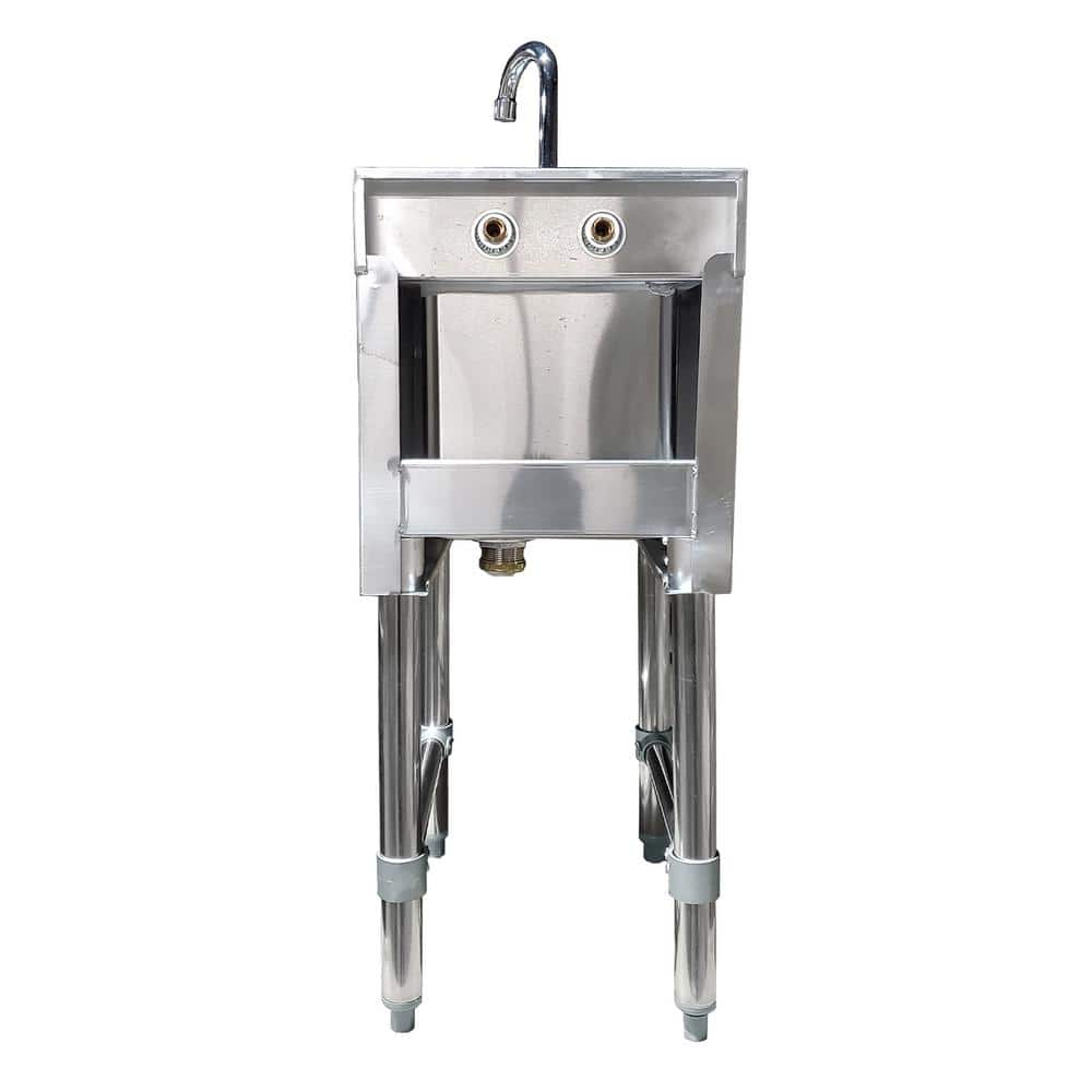 AMGOOD 18.75 x 14 Stainless Steel Under Bar Utility Sink with Faucet