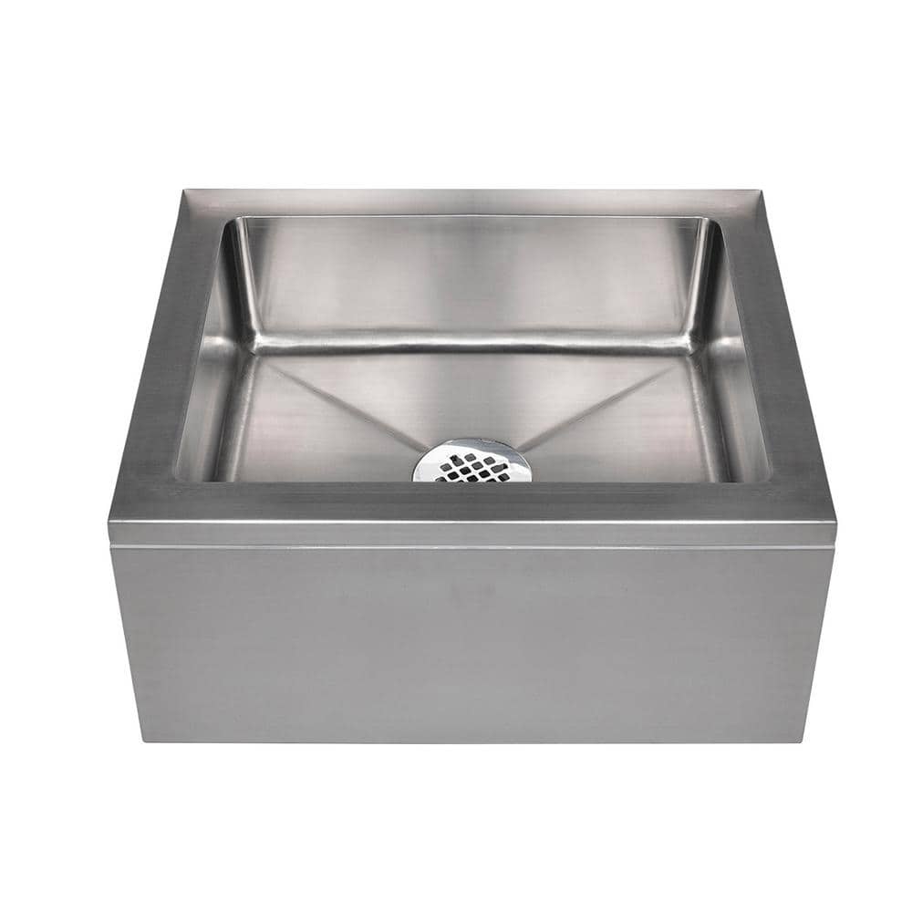 AMGOOD 24" x 24" x 13" Stainless Steel Floor Mop Sink