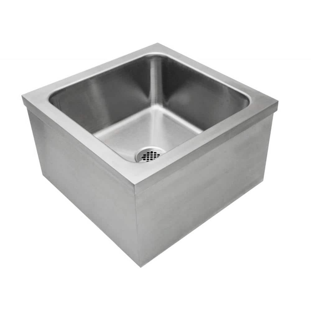 AMGOOD 24" x 24" x 13" Stainless Steel Floor Mop Sink
