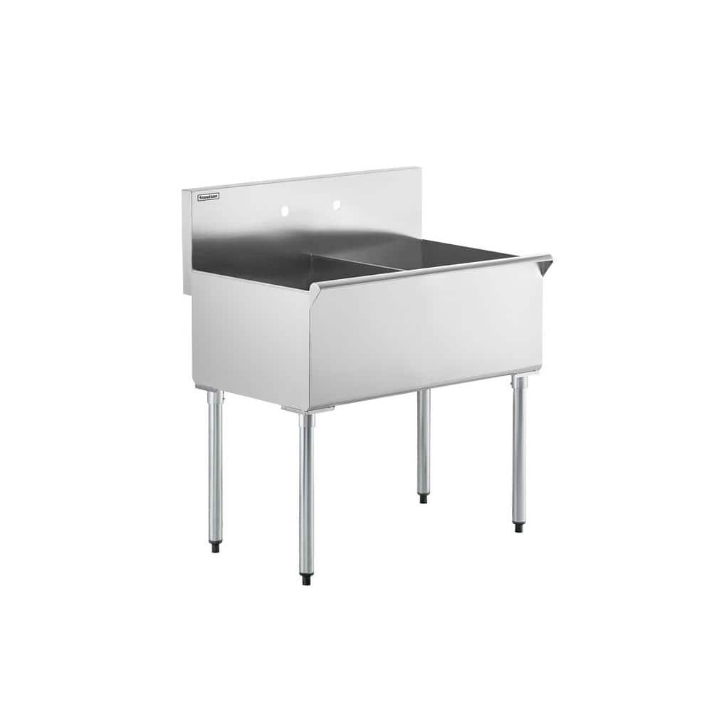 Aoibox 36 x 24 in Stainless Steel Dual Basin Freestanding Laundry Utility Sink