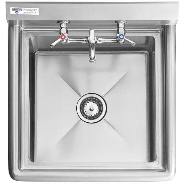 Aoibox 24 in. Stainless Steel Freestanding Commercial Utility Sink with Faucet