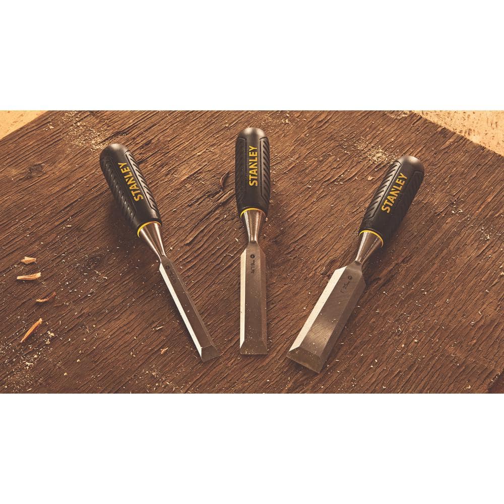 STANLEY Wood Chisel Set (3-Piece) – 1/2 in., 3/4 in., 1 in.
