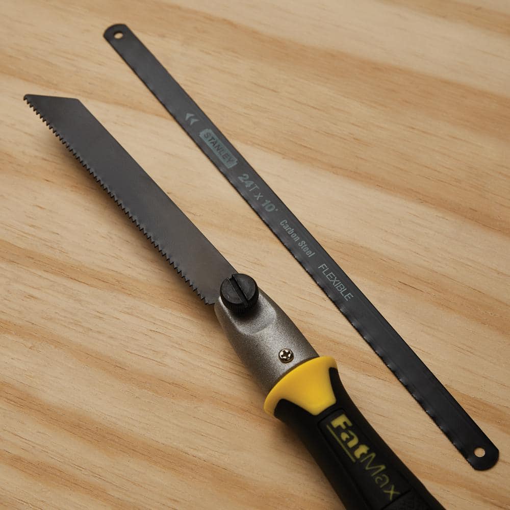 STANLEY 4.5 in. Tooth Saw with Plastic Handle (FATMAX, Includes Wood & Metal Blades)