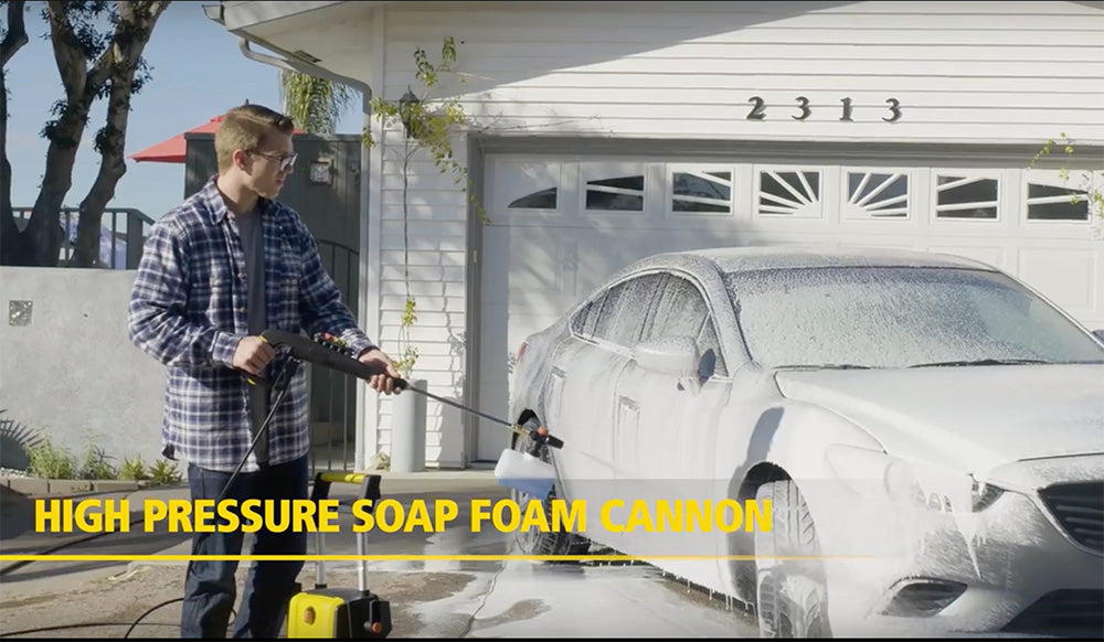 Stanley SHP2150 2150 PSI 1.4 GPM Electric Pressure Washer with High-Pressure Foam Cannon, 25 ft Hose, Spray Gun and Quick-Connect Nozzles